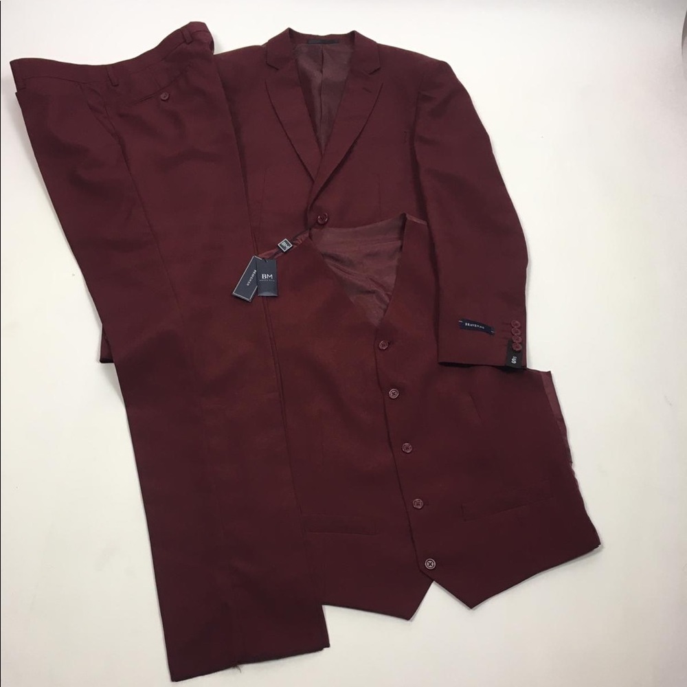 Braveman slim fit 3 piece suit 40S/34W - Picture 2 of 8